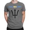 Printed Barbados Flag Barbadian T Shirt For Unisex Wounisex Cotton Tee Shirt Short Sleeve Tops