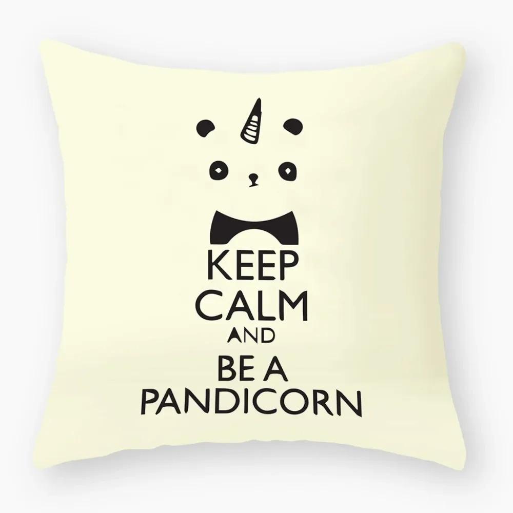 Cute Cartoon Panda Study Pillowcase Office Living Room Home Pillowcase Car Ornaments