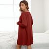 Three-Piece Women's Waffle Knit Lounge Set: Camisole, Shorts, and Outer Robe Pajamas