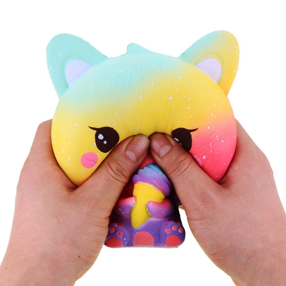 Squishy Slow Rebound Ice Cream Cat Doll Toy Squeeze Stress Reliever Decompression Toys For Children