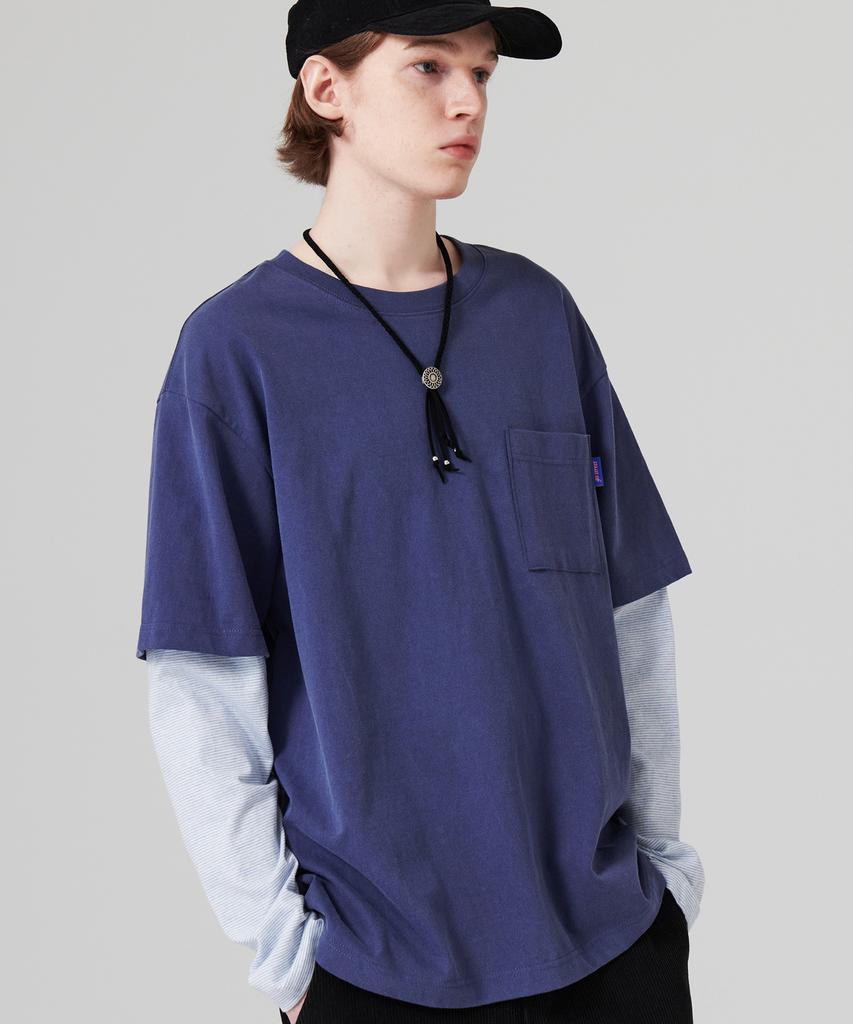 GOSTREET Layered Long Sleeve Blue