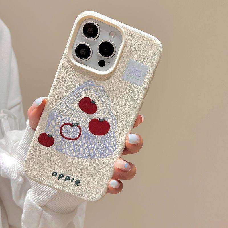 

Woven Bag Apple Suitable for IPhone16pro Mobile Phone Case Apple 15 Lychee Pattern 14pro Soft Shell 13 Niche Apple 16