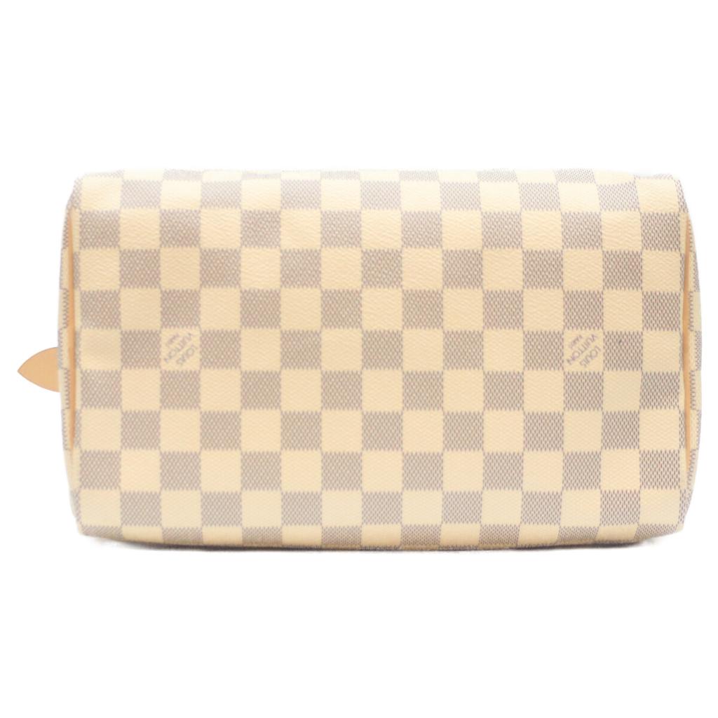 LOUIS VUITTON 2015 N41534 Damier Azur Speedy 25 Boston bag IvoryUsed