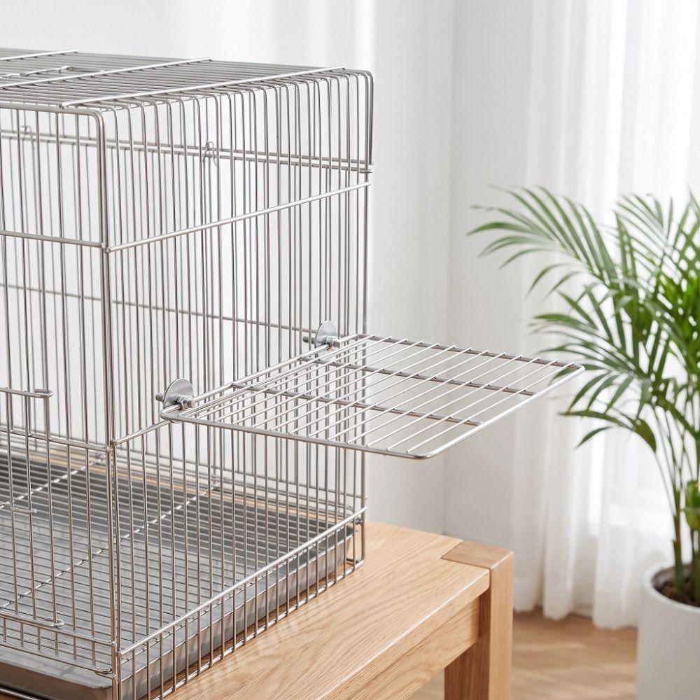 Moisture Proof Metal Grid Perch Stand Stainless Steel Bird Cage Activity Platform  Cockatiels