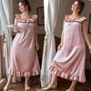 Plus Size Women's Summer Sexy Loose Casual Home Wear Thin Home Dress Pajamas