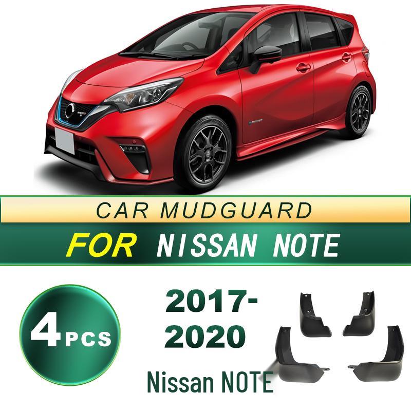 Nissan NOTE Tire Mud Flaps (2017-2020) - Soft Rubber Mud Guard Upgrade Kit