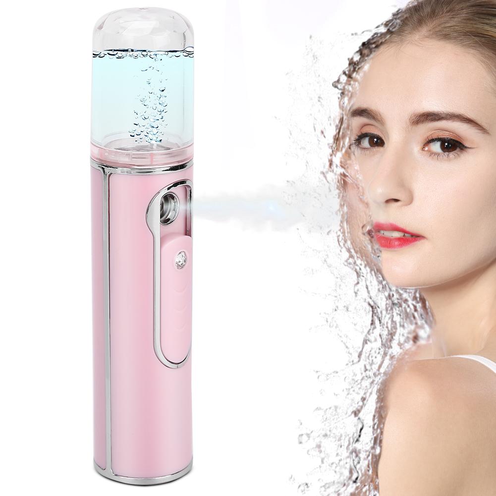 Nano Face Mist Sprayer USB Rechargeable Moisturizing Hydrating Face Humidifier Pink