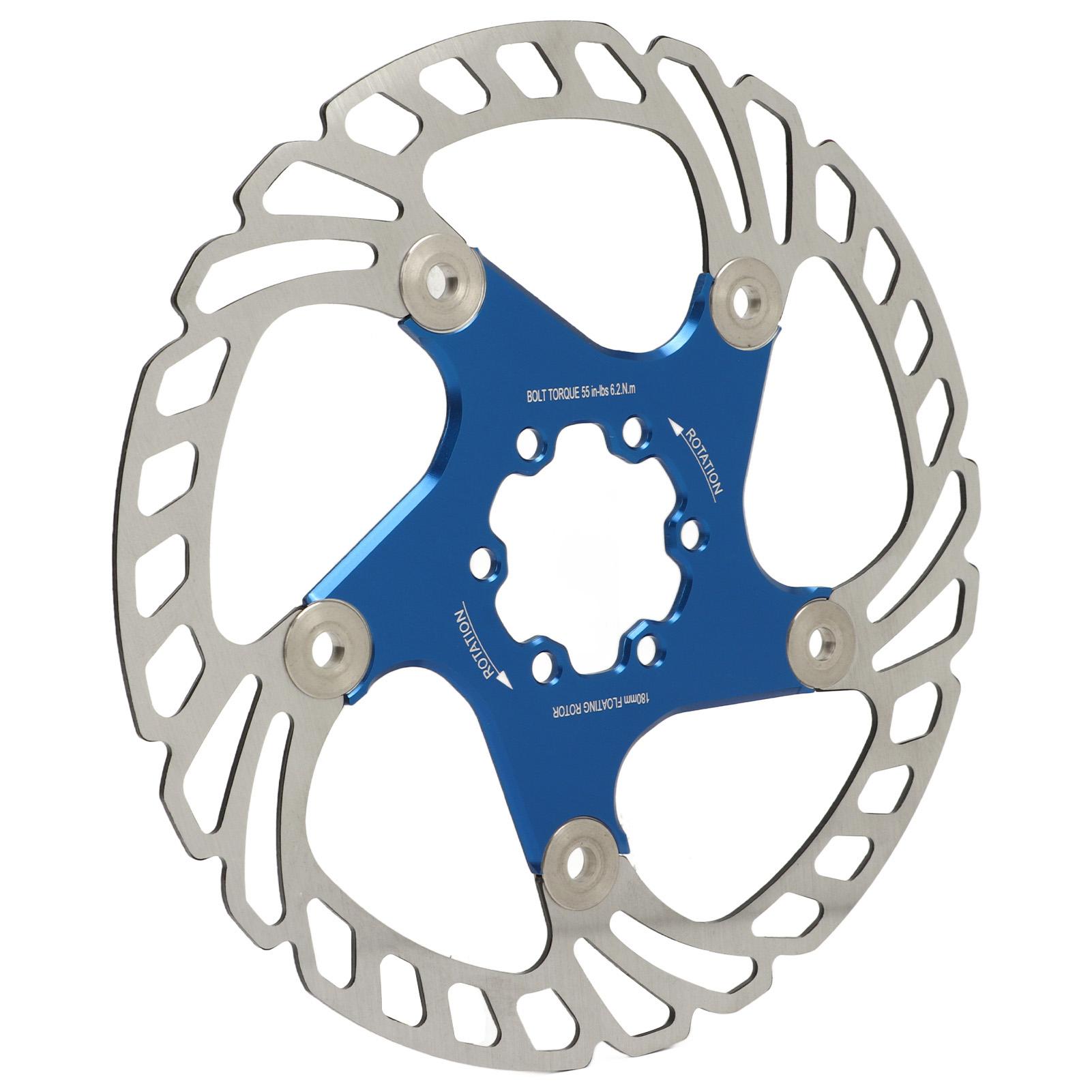 

Ротор плавающего дискового тормоза для горного велосипеда, 6 болтов, рассеивание тепла, ротор дискового тормоза для велосипеда, синий, 180 мм