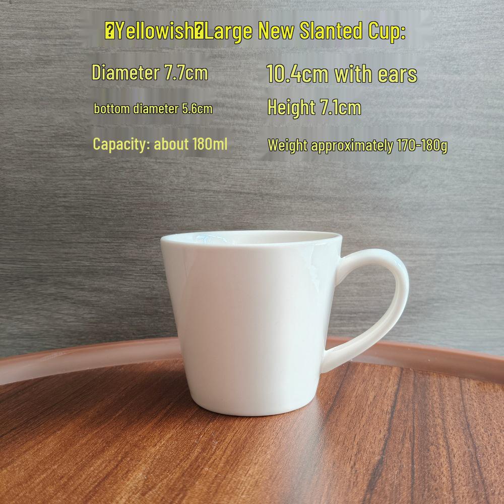 

Off-White Slanted 120ml Ceramic Mug with Handle 120ml