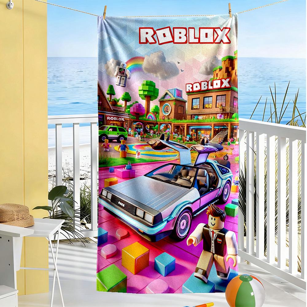 Roblox Beach Towel Super Soft Microfiber Quickdry Fabric Comfortable Lightweight Portable for Swimming,Beach,Camping, Travel, Beach Accessories,Gym