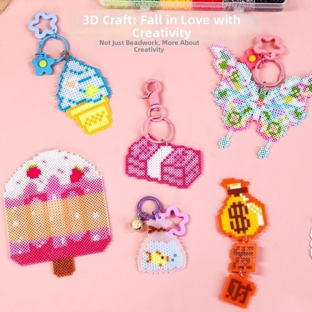 DIY Make Puzzle Perler Hama Beads Kit Handmade Crafts Decor Melting Beads Kits Children Toy