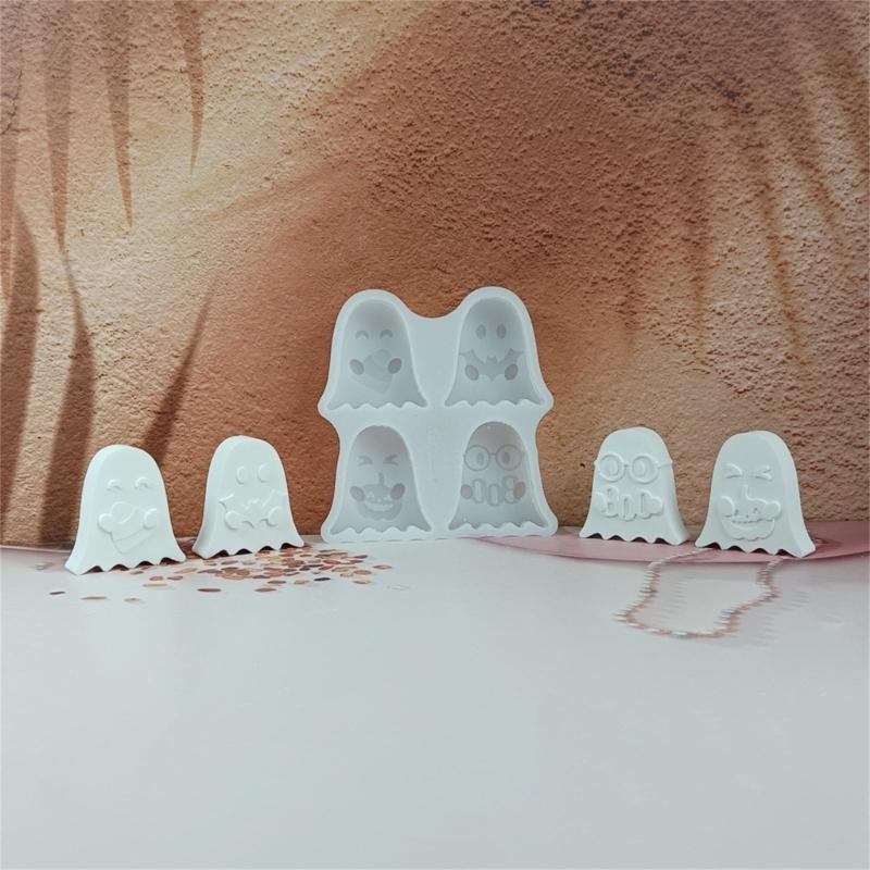 4 Cavities Ghostly Candle Molds for Candle Soap Home Decoration Multipurpose Ghostly Silicone Mould For Epoxy Resin