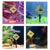 Aquarium Decoration Ornament Cartoon Resin Artificial Shark Warning Sign Landscaping Accessories for Fish Tank Aquarium Background