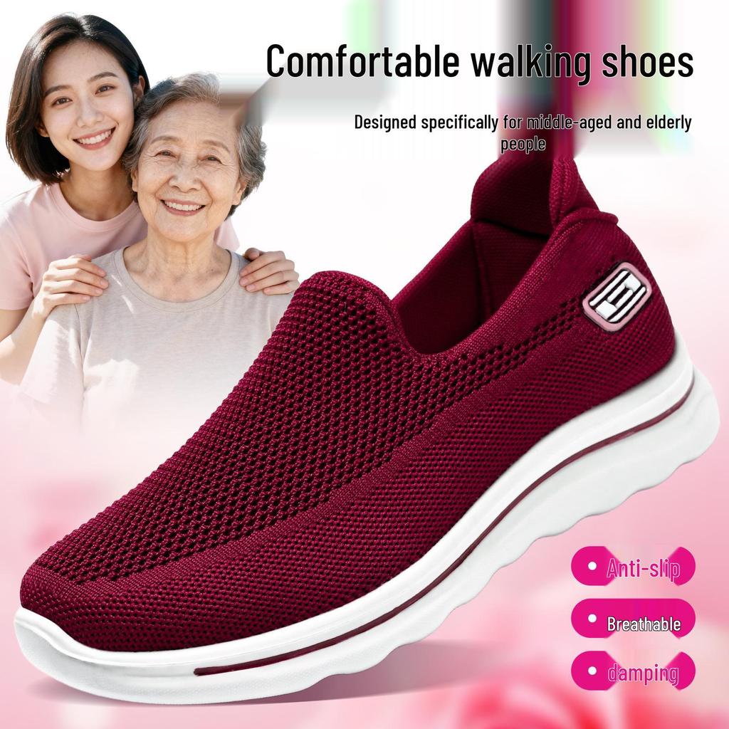 2026 Spring Women's Breathable Soft Sole Slip-On Walking Shoes for Women & Couples