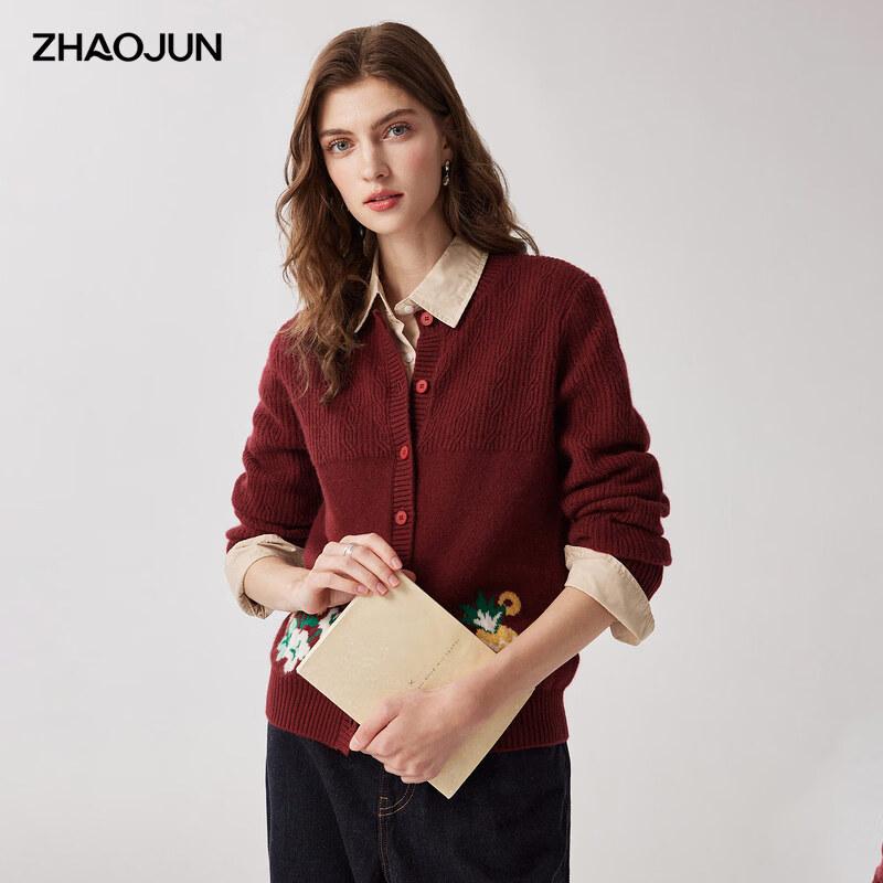 Zhaojun Women's 100% Cashmere Thickened Knit Cardigan