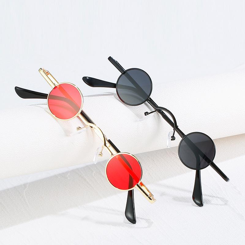 Small Frame Round Retro Sunglasses Men'S And Women'S Shape Mini Small Round Frame Prince Glasses Hip-Hop Sunglasses Tide