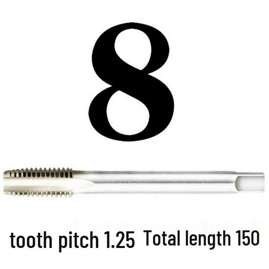Extended Shank Fine Thread Tap for Hand and Machine Use, Non-standard Sizes M4-M24