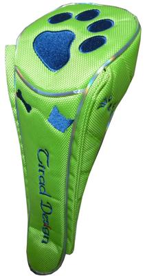 Golf Head Cover Fairway Paw Print Magnetic (Green, Fairway)