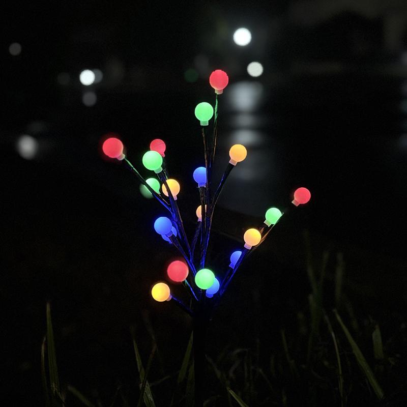 20 Leds Solar Cherry Blossom Lotus Lights Garden Light Outdoor Lawn Lights Patio Decoration Garden Aisle Ambient Landscape Light