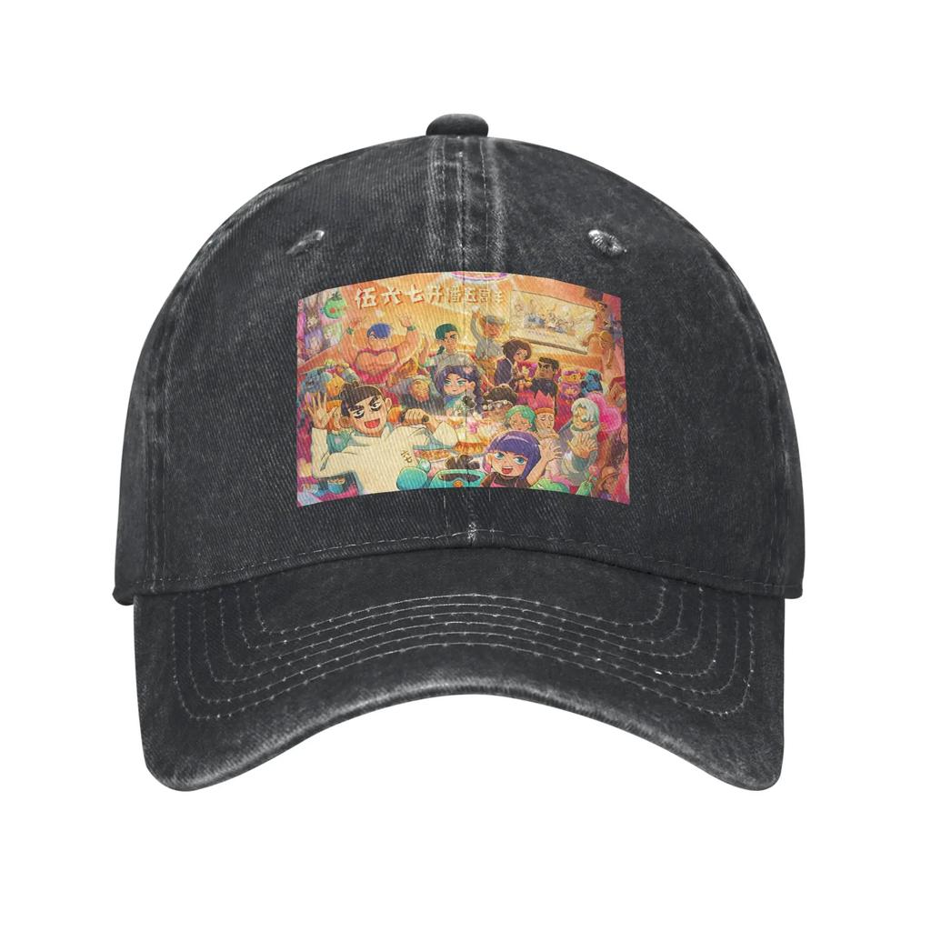 Scissor Seven Action Unisexga Cartoon Washed Denim Cap Casual Baseball Caps Adjustable Hat Summer Unisex Baseball Hats