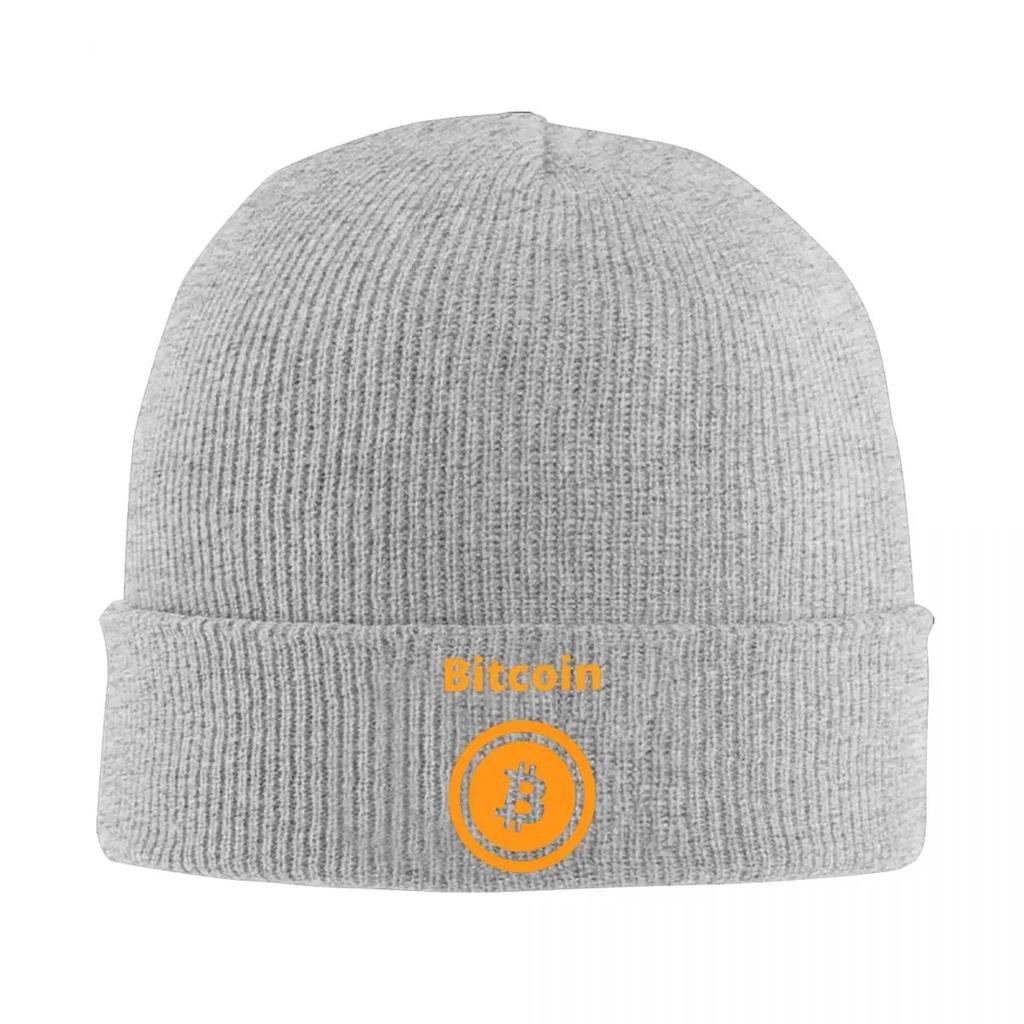 Bitcoin BTC Crypto Currency Warm Knitted Cap Fashion Bonnet Hat Autumn Winter Outdoor Beanies Hats for Unisex Adult