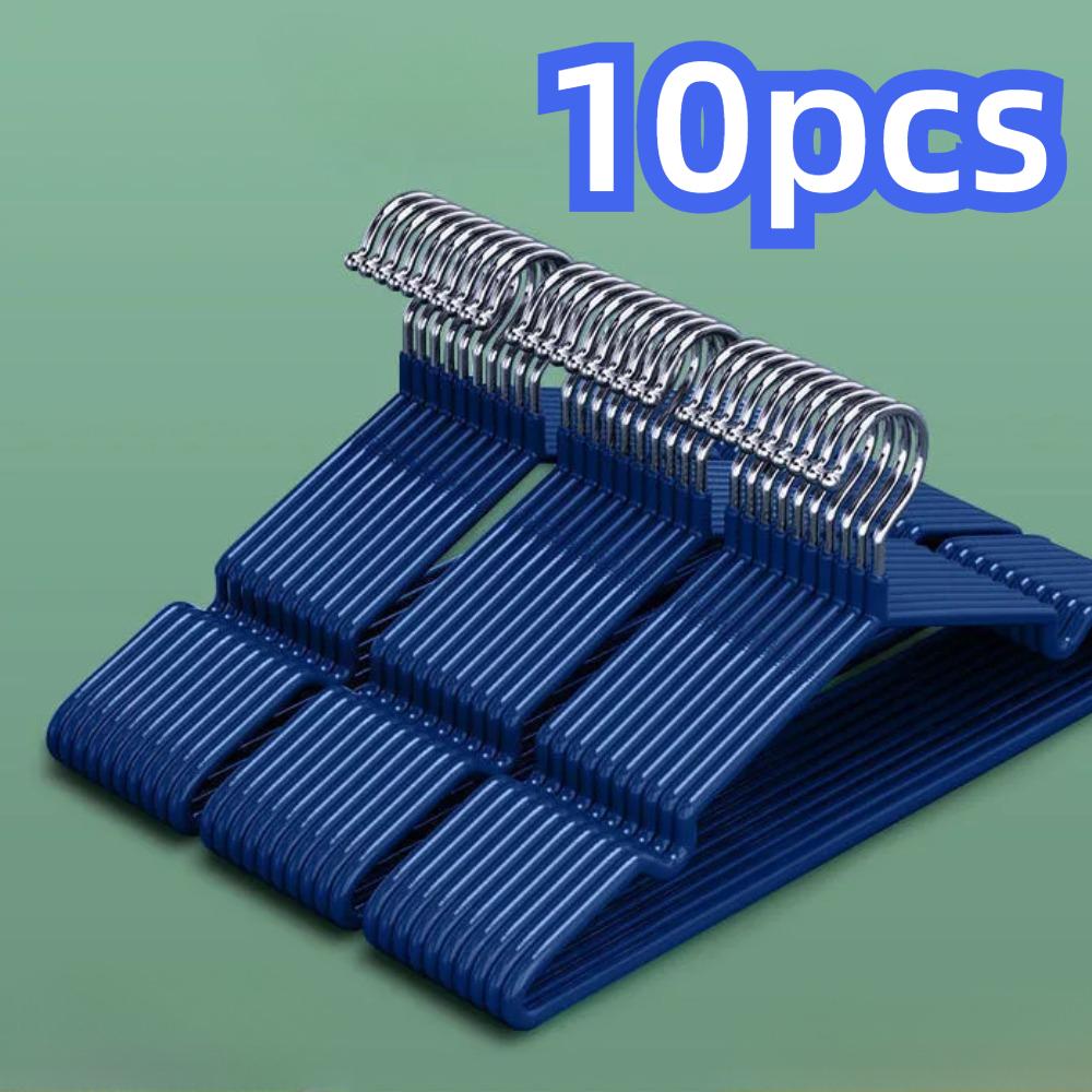 10 Stück Rutschfeste Kleiderbügel, Robuste Kleiderbügel, Anzugbügel ohne Schulterbeule, Wäschebügel, Platzsparende Kleiderbügel für Erwachsene
