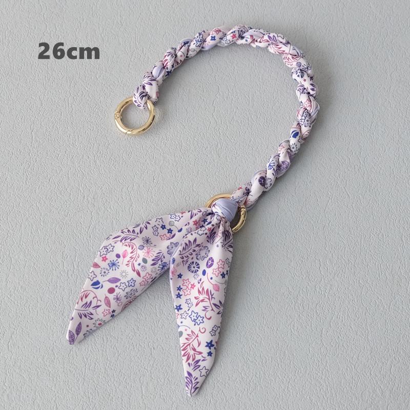 New Fashion Spring Woman Handbag Accessory Part Chains Detachable Replacement Floral Print Silk Strap Women DIY Chain Bag Handls