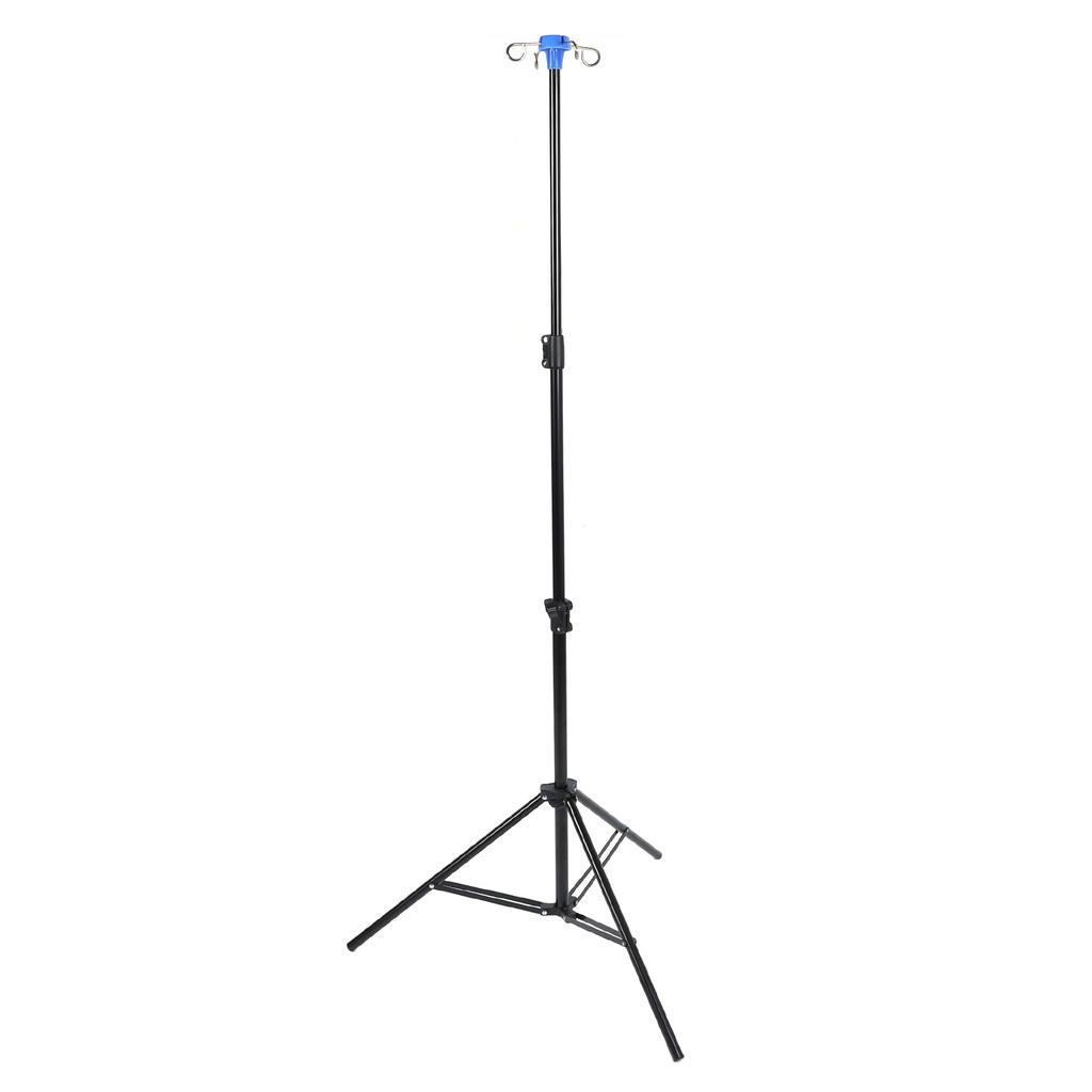 Stojan na IV tyč stativ s hákem ABS Železo Ocel Přenosný IV stojan Skládací Podlahový stojan pro kliniku