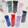 Girls Lolita Lace Fishnet Gloves Women Bridal Ceremony Etiquette Mesh Thin Mittens Gothic Punk Sexy Glove Black White Soft