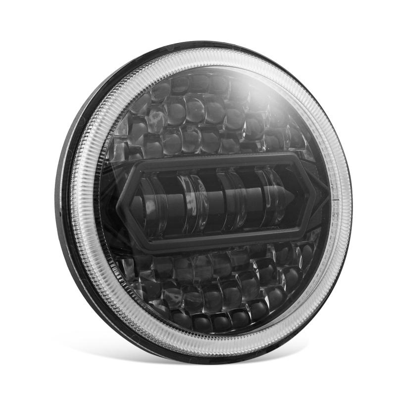 7 Inch LED Halo Headlights with Turn Signal Amber White DRL Compatible for Jeep Wrangler