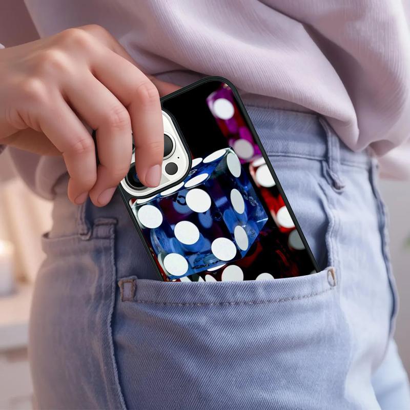 Dices Poker Casino Phone Case For iPhone 17 Air 15 16e 14 13 Pro Max Coque 12 11 Pro Max PLUS Cover