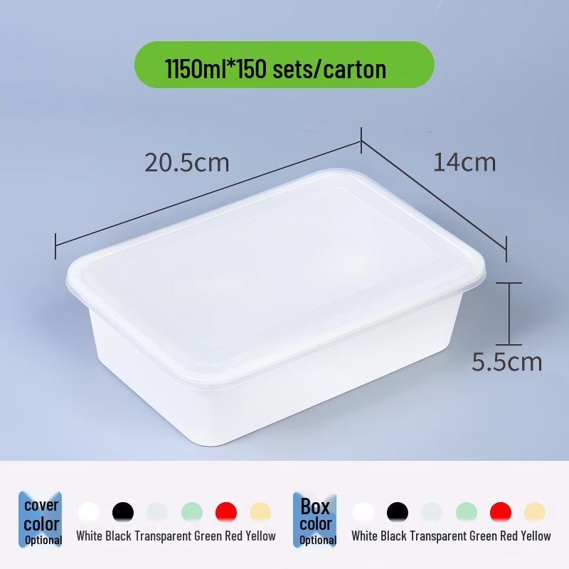 Rectangular Disposable Meal Boxes with Lids