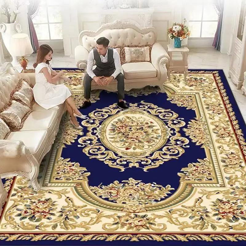 

Multi Colors Exotic Persian Living Room Carpet Ethnic Style Bedroom Bedside Blanket By Mat Non-Slip And Easy To Clean 80*120cm