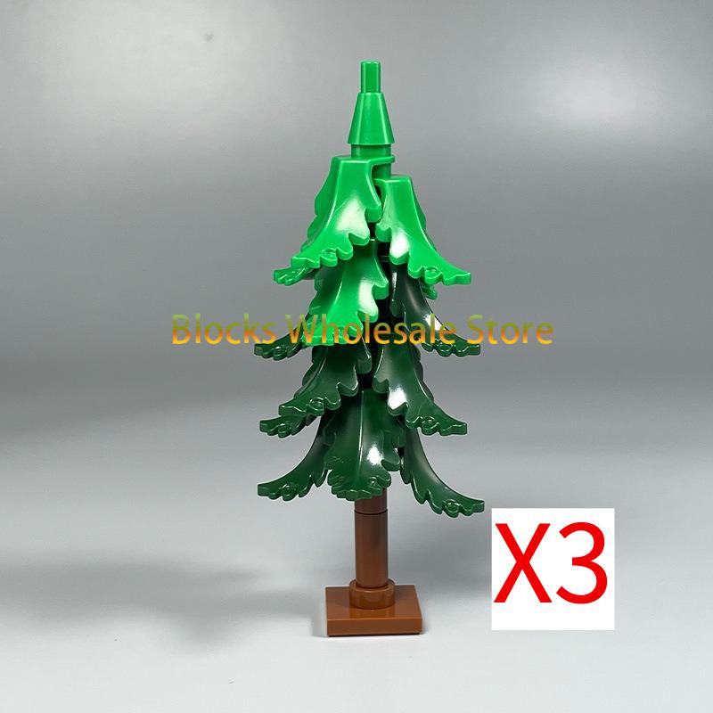 MOC Christmas Gift Present Assembly Toy Small Particle Building Block Set Christmas Tree Fir Tree Scene Desktop Ornament