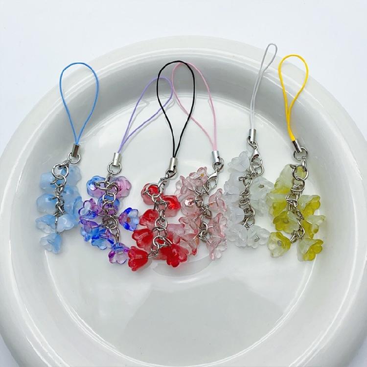 Handmade Phone Lanyard Fashion Keychain Lilys of the Valley Flower Phone Chains