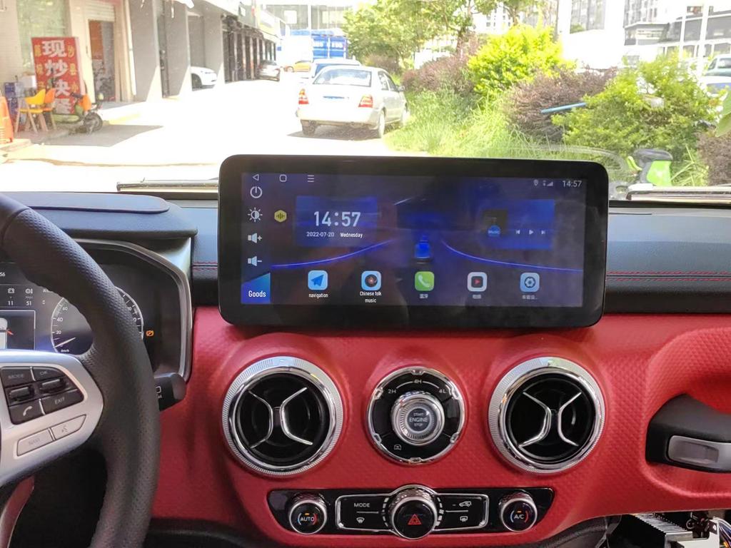 Compatible with BAIC BJ40 12.3-inch Android Display: Integrated Navigation, K-song, Blind Spot Assist, and Electric Door Control.
