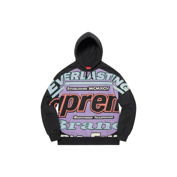 Supreme Everlasting Hooded Sweatshirt 'White Red Black' Men's SUP-SS21-577
