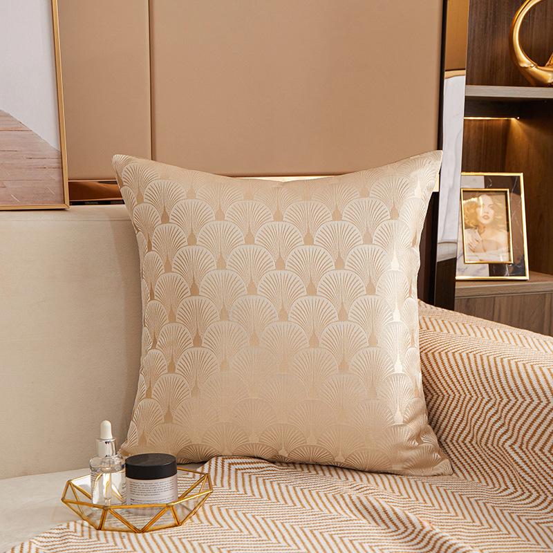 45x45cm Simple Jacquard Square Cushion Cover Polyester Geometric Pattern Throw Pillowcase Decorative Pillows for Sofa Decor Home