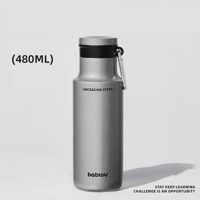 Bablov 480ml Vacuum Flask Thermos Water Bottle Stainless Steel Leak-proof Insulated Cup Outdoor Camping Hiking Thermos Mug 480ml