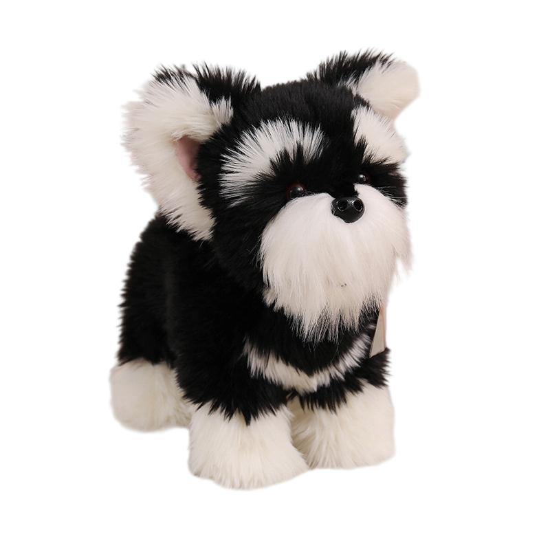 Levensechte Pluche Speelgoed Zwerfhondje Pop Realistische Cartoon Schnauzer West Highland White Terrier Knuffel Cadeau Voor Hondenliefhebbers Verjaardag 28cm