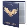 MUDOR Currency Collection Album, 90 Pocket World Banknote Holder, Paper Money Storage Book Album Binder Supplies, Blue
