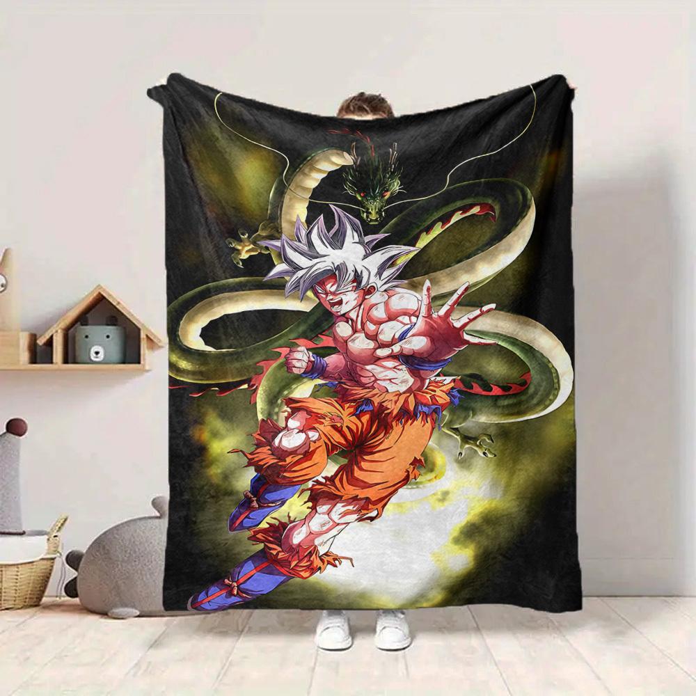 1pc Goku, Shenron Blanket Soft All Season Throw with Vibrant Design, Perfect for Home, Travel, and Gifts, Ideal for Naps and Camping