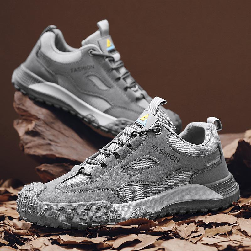 

Мужская обувь 2025 весна новая спортивная износостойкая альпинистская повседневная обувь мужская дышащая сетка строительная площадка работа страховка обувь 39 серый