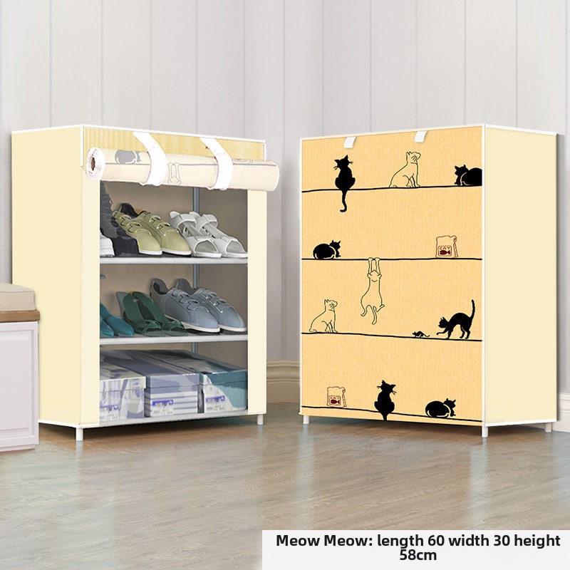 

Компактная многослойная пылезащитная полка для обуви для хранения в помещении Size as shown