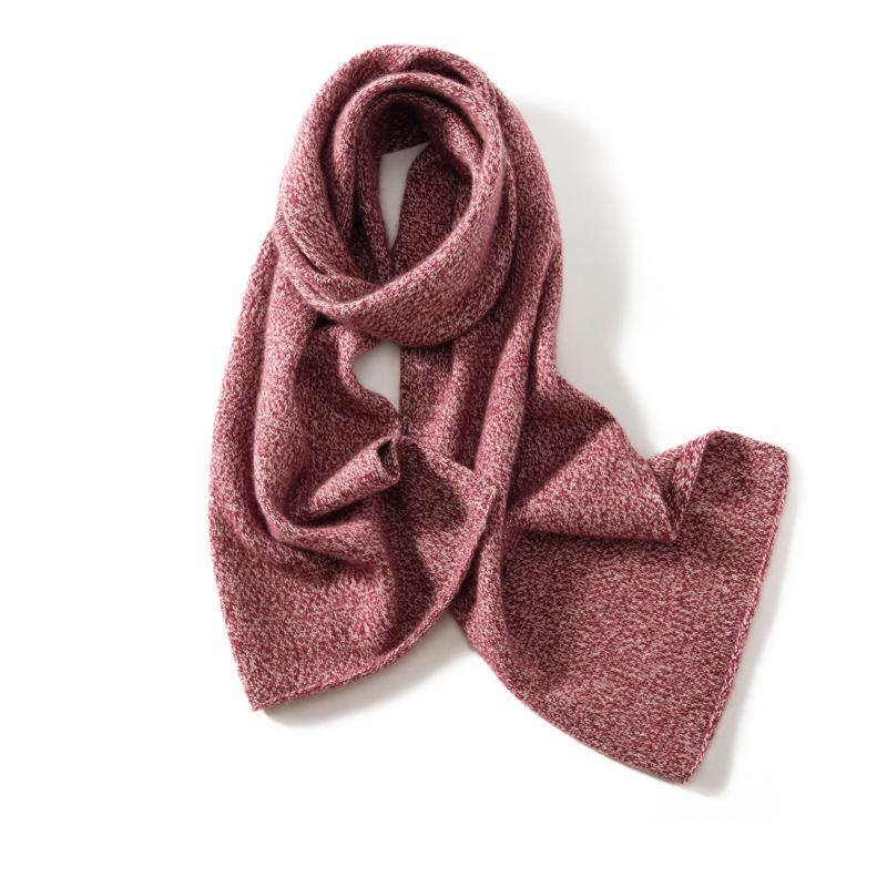 Korean Style Woolen Cashmere Scarf Unisex, Thick Warm Knitted Neck Warmer for Winter 150*26