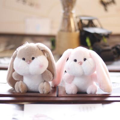 1Pc 12Cm süße Kaninchen mit langen Ohren Plüsch Puppen Spielzeug Geschenk gefüllte Puppe Schlüsselanhänger