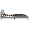 Bed Frame  Dover  Light Gray 183x213 cm Fabric