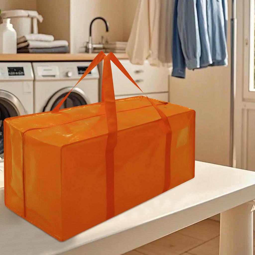 Large Capacity Moving and Storage Bag Dust and Moisture Proof Durable Plastic with Shoulder Strap Portable Travel Luggage Bag