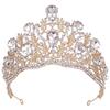 Queen Crowns Rhinestone Princess Tiaras Silver/Gold/Red/Green/Blue Rhinestone Show Headwear for Bridal Birthday Party Prom Halloween