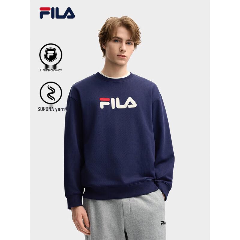 FILA 2025 Autumn Couple s Relaxed Pullover Sweatshirt S